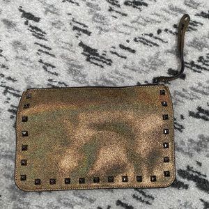 Rebecca Minkoff gold wristlet